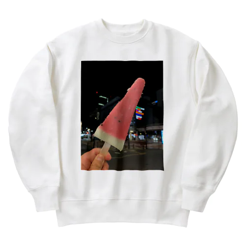 夜のスイカバー🍉 Heavyweight Crew Neck Sweatshirt