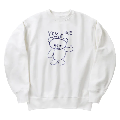 confident bear 自信に満ちたクマの子 Heavyweight Crew Neck Sweatshirt