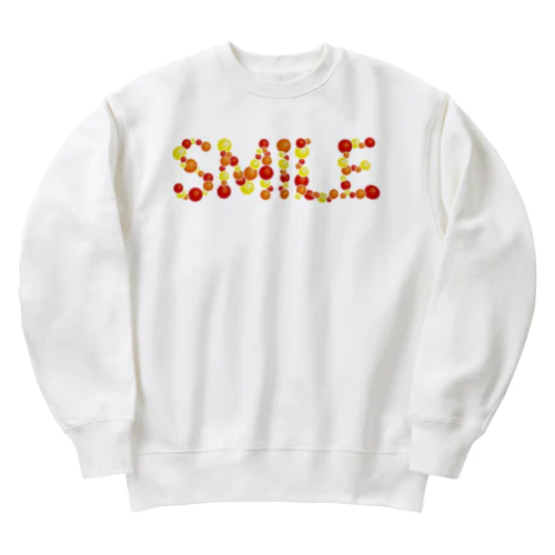 バルーン文字「SMILE」（赤色系） Heavyweight Crew Neck Sweatshirt