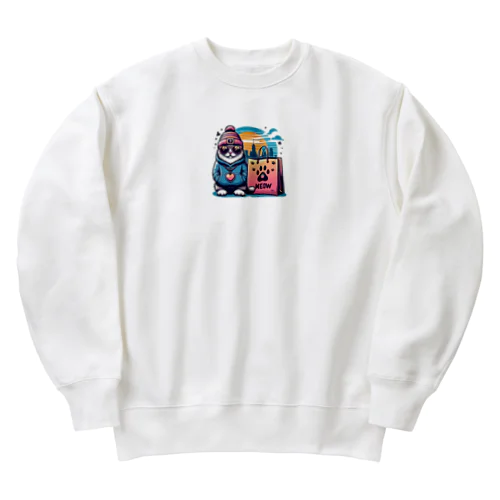 猫のシティライフ Heavyweight Crew Neck Sweatshirt