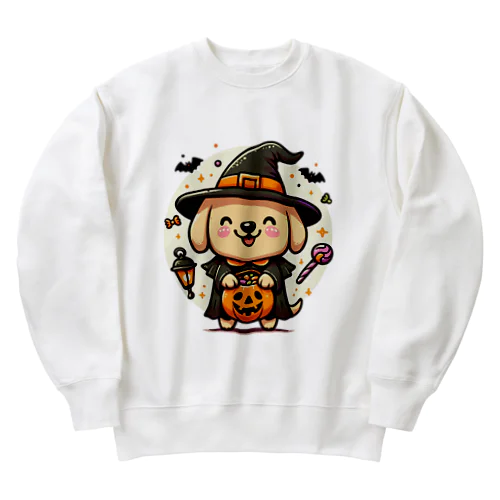 ハロウィンワンコ・ランタンライトアップ Heavyweight Crew Neck Sweatshirt