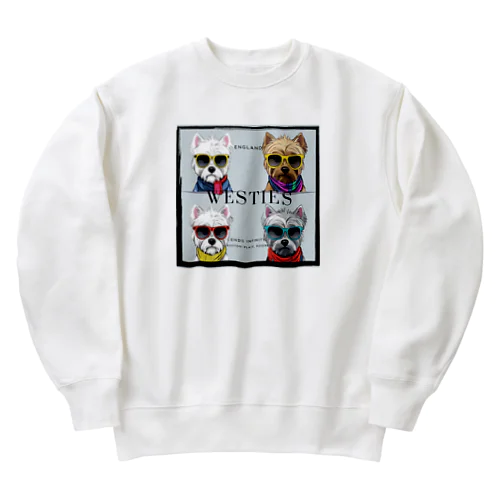 westieのグッツ作りました Heavyweight Crew Neck Sweatshirt