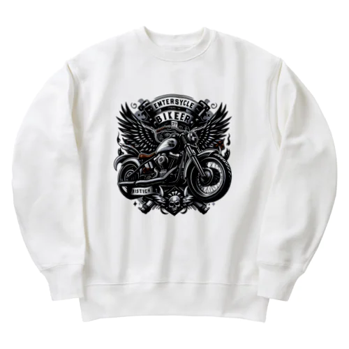 Rebel Ride: ビンテージバイカー Heavyweight Crew Neck Sweatshirt