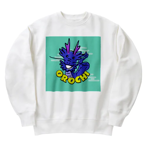 石見神楽_八岐大蛇＠mediumblue Heavyweight Crew Neck Sweatshirt