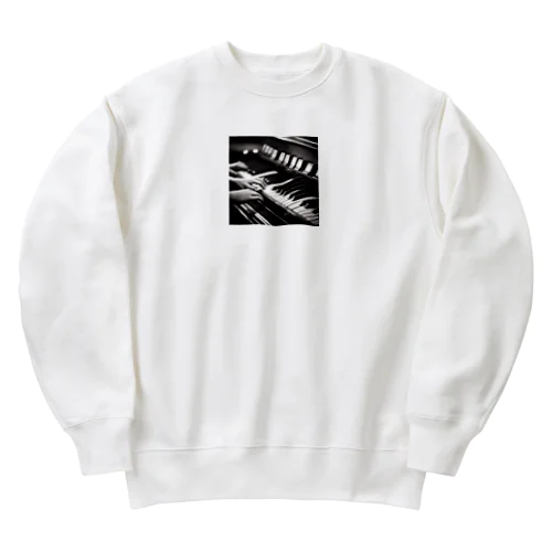 ビンテージ風ピアノの魔術師 Heavyweight Crew Neck Sweatshirt