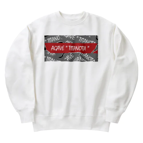 AGAVE”TITANOTA”シグネチャーロゴ Heavyweight Crew Neck Sweatshirt