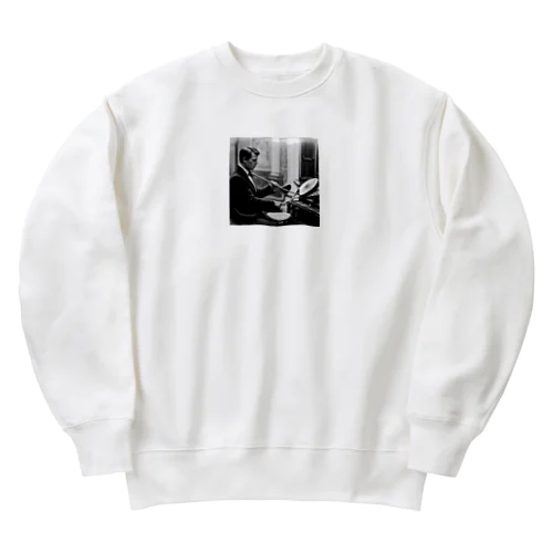 ビンテージ風いろんな楽器演奏 Heavyweight Crew Neck Sweatshirt