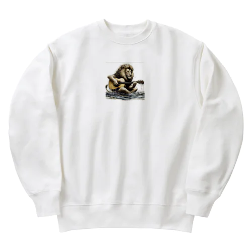 弾き語るライオン Heavyweight Crew Neck Sweatshirt