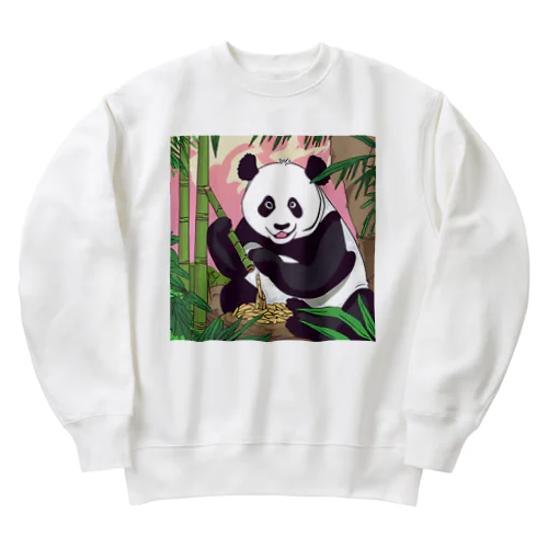 笹のパンダ Heavyweight Crew Neck Sweatshirt