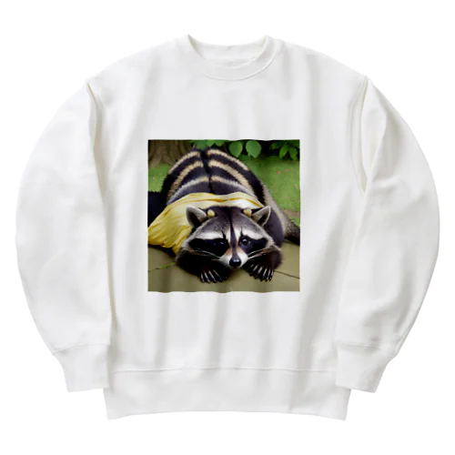 平伏あらいぐま Heavyweight Crew Neck Sweatshirt