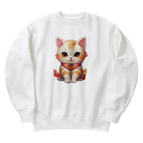 縁起猫 Heavyweight Crew Neck Sweatshirt