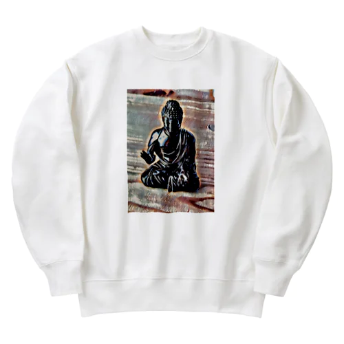 仏のオーラ Heavyweight Crew Neck Sweatshirt