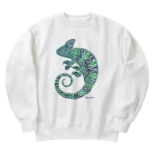 カメレオン（グリーン） Heavyweight Crew Neck Sweatshirt