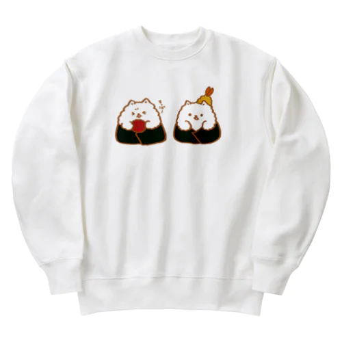 ポメむすび&ポメ天むす Heavyweight Crew Neck Sweatshirt