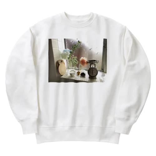 まどぎわ Heavyweight Crew Neck Sweatshirt