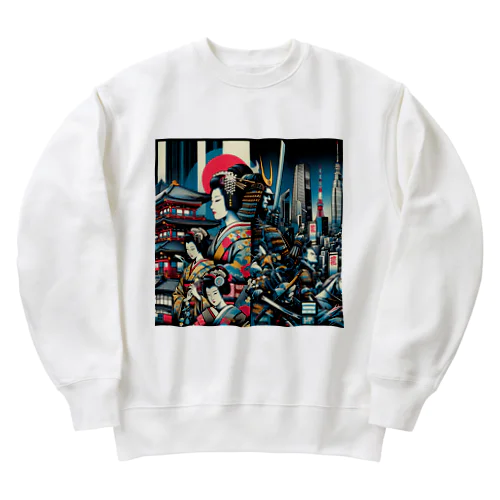 The Essence of Nippon: Tradition Meets Tomorrow Heavyweight Crew Neck Sweatshirt