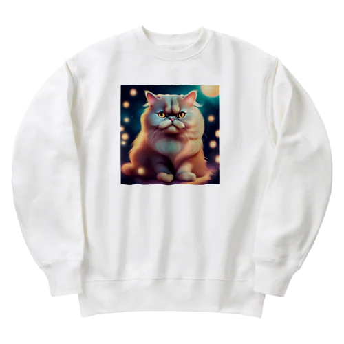 ごきげんなペルシャ猫 Heavyweight Crew Neck Sweatshirt