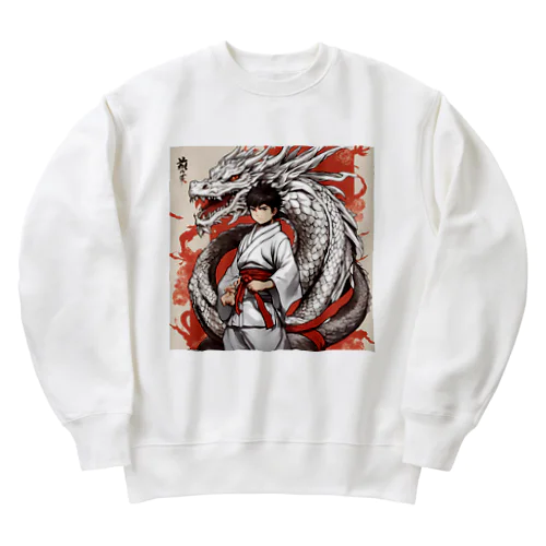 龍の精鋭、武道の達人 Heavyweight Crew Neck Sweatshirt