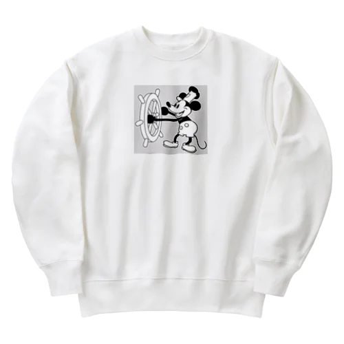 蒸気船ウィリーのネズミ Heavyweight Crew Neck Sweatshirt