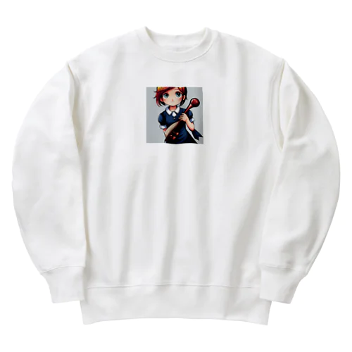 オケ部入団希望の リンちゃん Heavyweight Crew Neck Sweatshirt