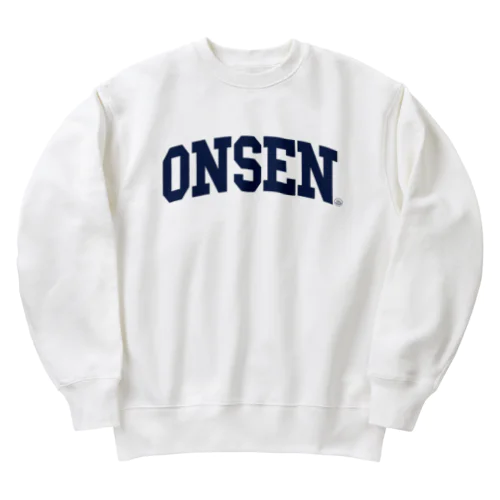 温泉大学（ネイビー） Heavyweight Crew Neck Sweatshirt