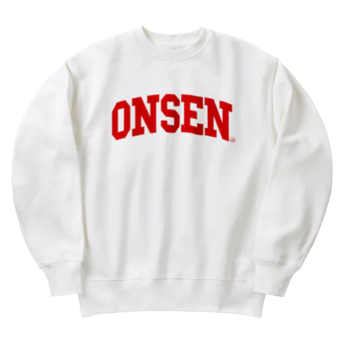 温泉大学（レッド） Heavyweight Crew Neck Sweatshirt