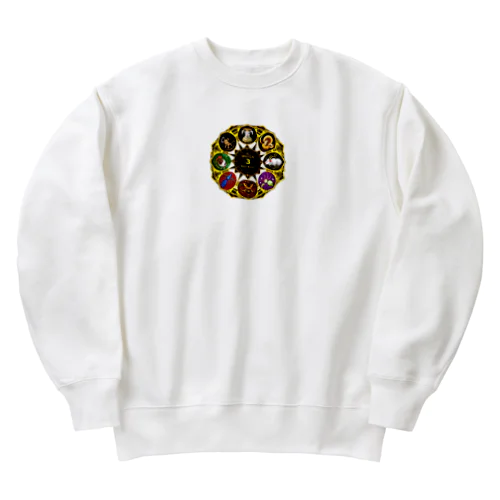 八星座万華鏡風 Heavyweight Crew Neck Sweatshirt