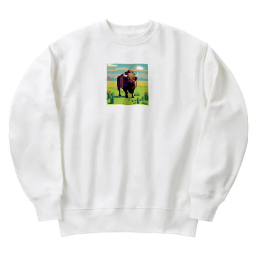 ドット絵のサイ Heavyweight Crew Neck Sweatshirt