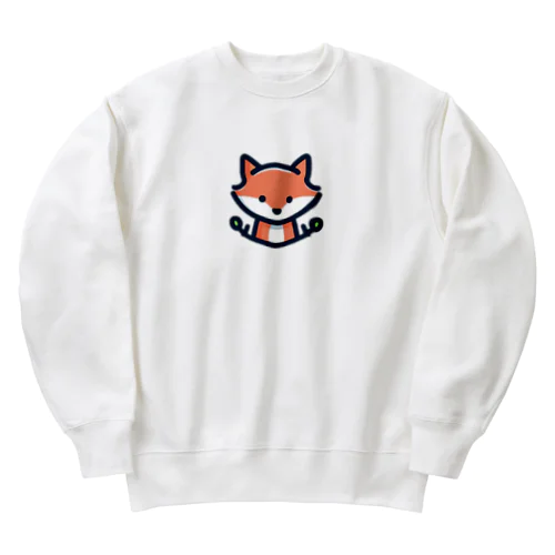 可愛い💕きつね🦊✨ Heavyweight Crew Neck Sweatshirt