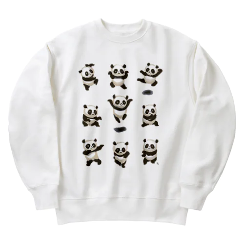 功夫のパンダちゃん Heavyweight Crew Neck Sweatshirt