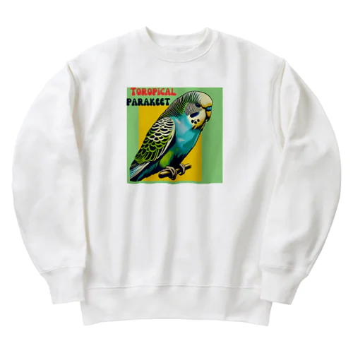 トロピカルパラキート ヒッピーインコ Heavyweight Crew Neck Sweatshirt