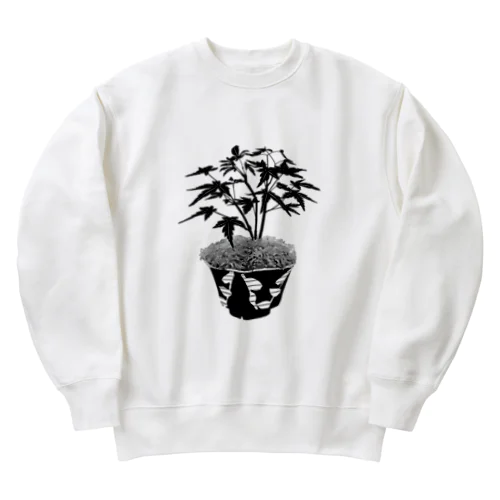 モミジの湯呑みミニ盆栽 Heavyweight Crew Neck Sweatshirt