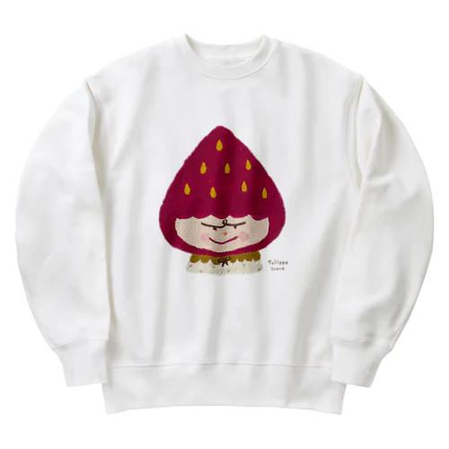 しかめっつらのいちごちゃん Heavyweight Crew Neck Sweatshirt