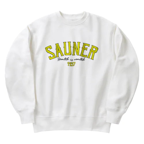 SAUNER1137 Yellow  Heavyweight Crew Neck Sweatshirt