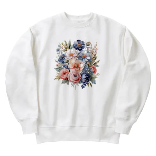 パステルカラーの花束 Heavyweight Crew Neck Sweatshirt