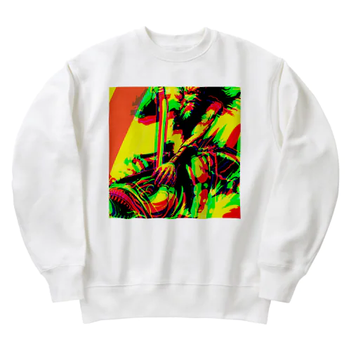 タケミカヅチの地震鯰退治 Heavyweight Crew Neck Sweatshirt