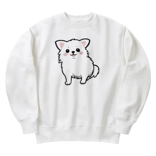 かわいいロングコートチワワちゃん Heavyweight Crew Neck Sweatshirt