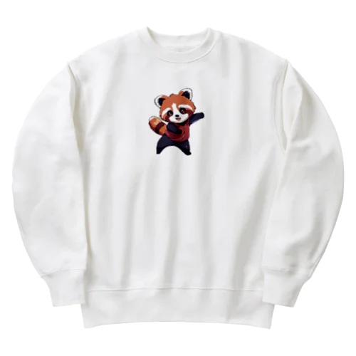 踊るレッサーパンダ♪ Heavyweight Crew Neck Sweatshirt