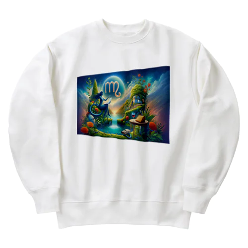 おとめ座　運気上昇 Heavyweight Crew Neck Sweatshirt