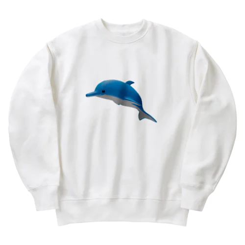 ローポリなイルカくん Heavyweight Crew Neck Sweatshirt