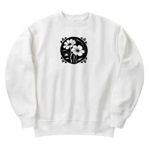 クールなトライバルフラワーⅣ Heavyweight Crew Neck Sweatshirt