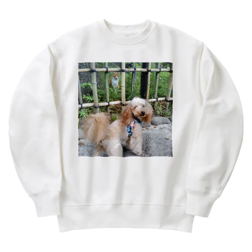 トイプードルのはるこ Heavyweight Crew Neck Sweatshirt