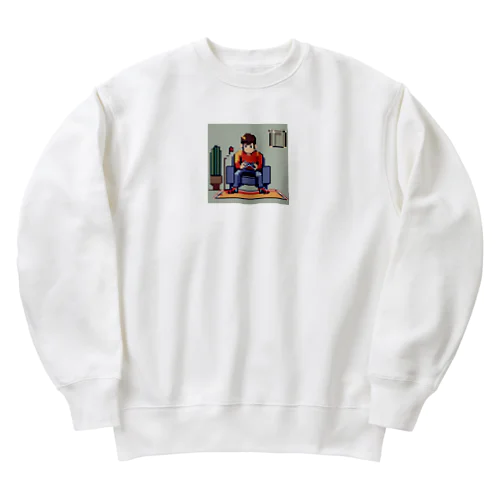 ゲームするロケットボーイ Heavyweight Crew Neck Sweatshirt