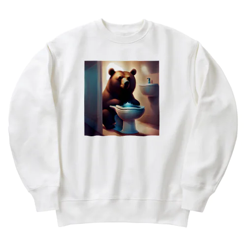 トイレにくまたん Heavyweight Crew Neck Sweatshirt