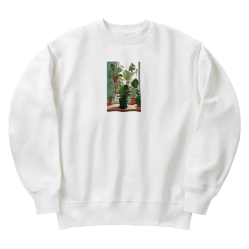 観葉植物のイラスト Heavyweight Crew Neck Sweatshirt