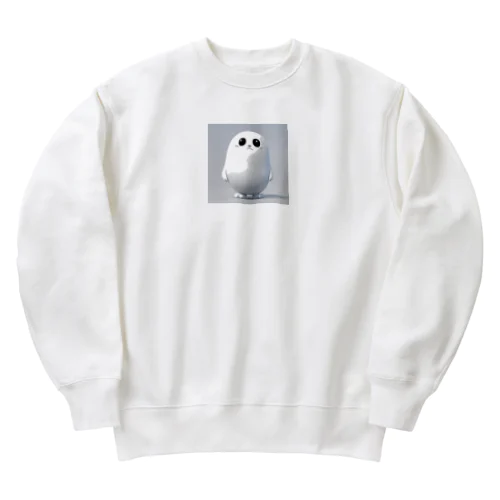 ブサカワ二頭身アニマル3 Heavyweight Crew Neck Sweatshirt