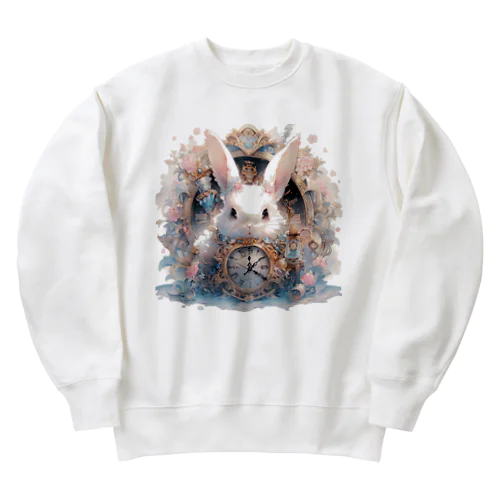 うさぎと時計｡.:*･ﾟ Heavyweight Crew Neck Sweatshirt