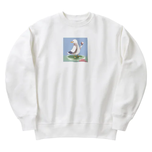 野球をする鴎 Heavyweight Crew Neck Sweatshirt