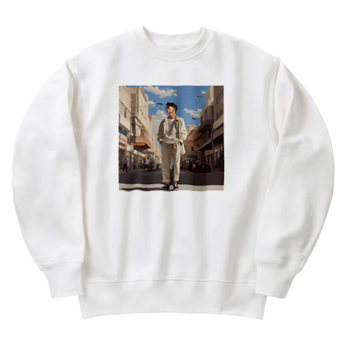 AIイケメン1 Heavyweight Crew Neck Sweatshirt