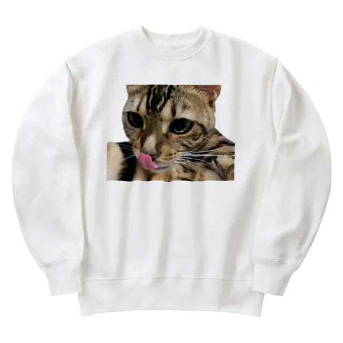 まんぞくごにゃん Heavyweight Crew Neck Sweatshirt